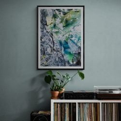 Abstract Acrylic Giclee Print in Black Frame with Mount