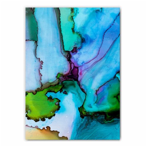 Abstract Watercolour Painting Giclee Print in White Frame