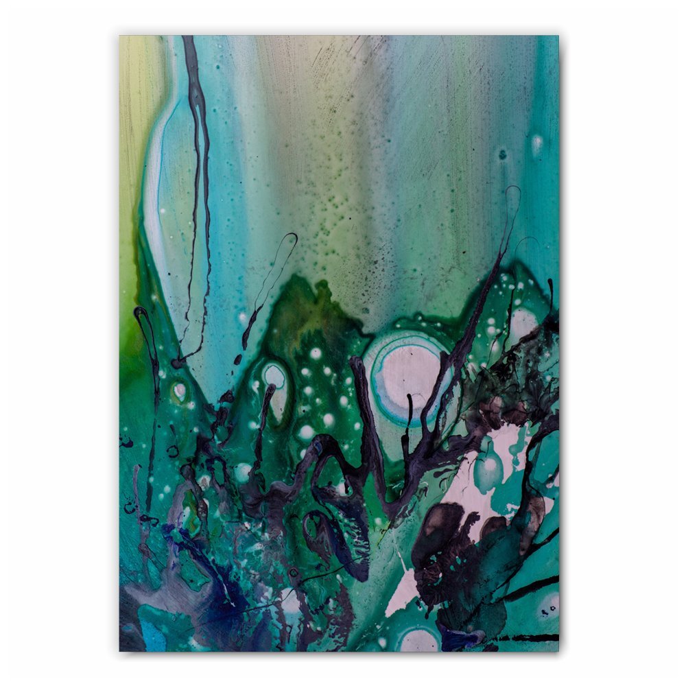 Abstract Turquoise Fluid Giclee Print