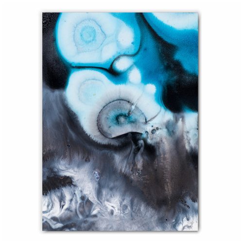 Abstract Blue and Grey Giclee Print
