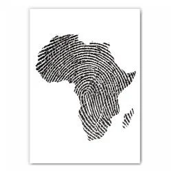 Africa Map Fingerprint Print
