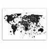 Abstract World Map Print