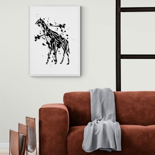 Abstract Giraffe Print in white frame