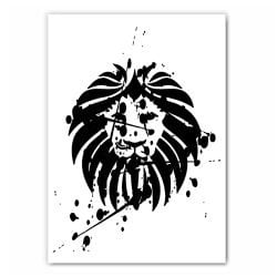 Abstract Lion Print