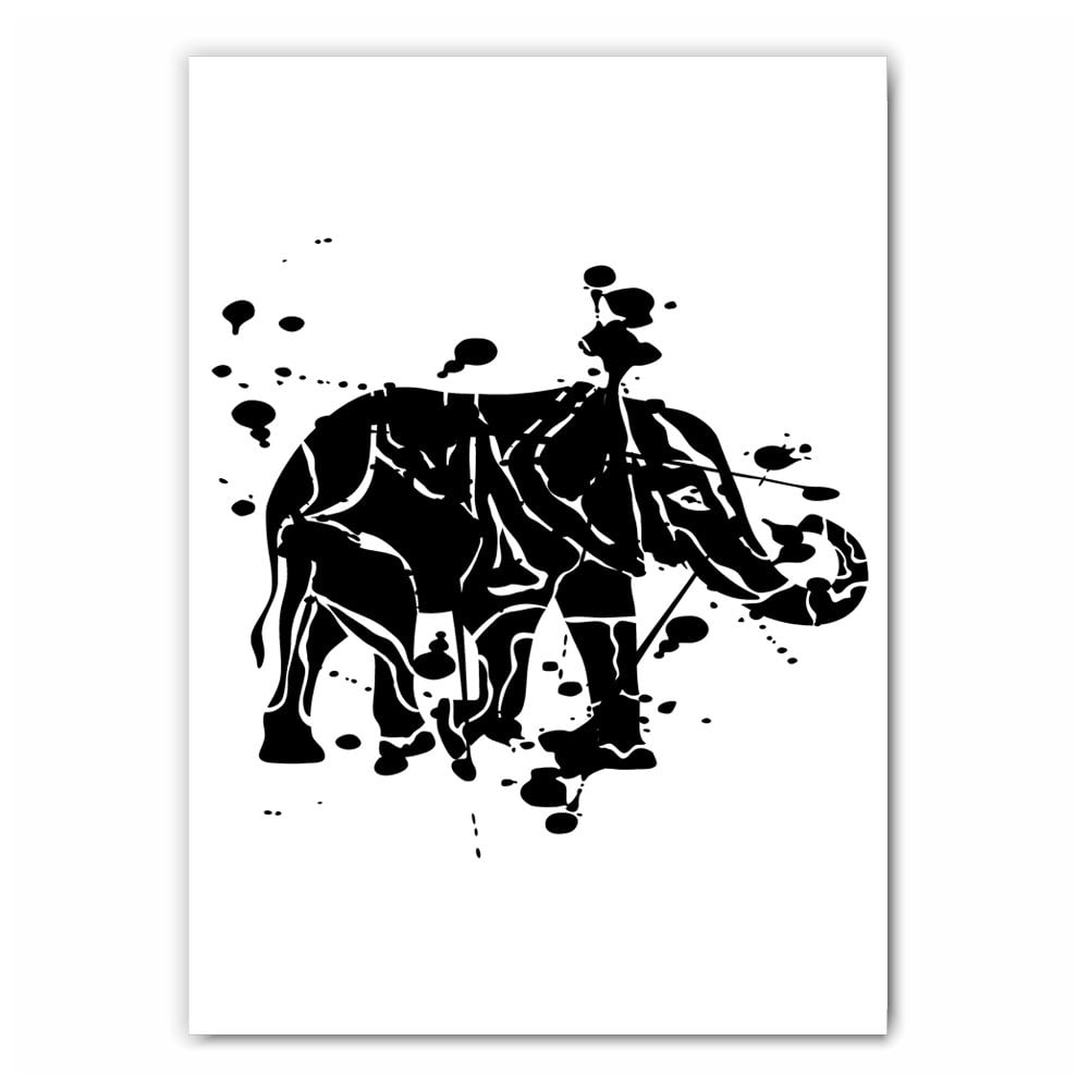 Abstract Elephant Print