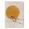Bird Flock Sun Silhouette Print