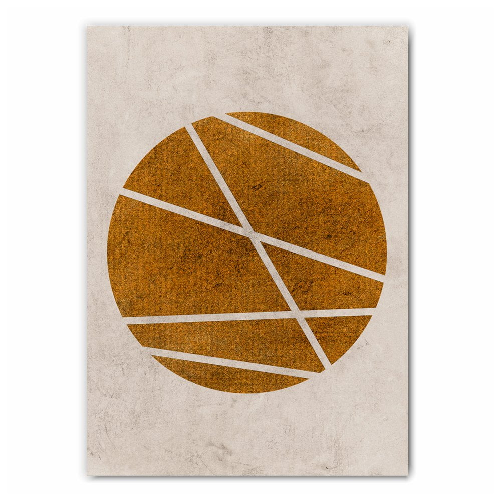 Burnt Orange Geometric Circle Print