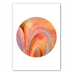 Orange Painted Circle Print