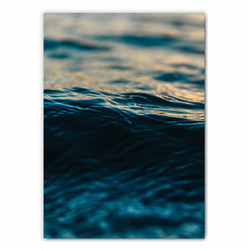 Blue Ocean Wave Print