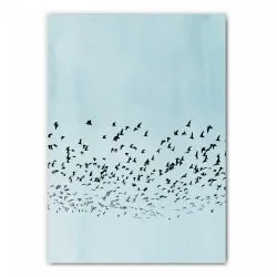 Blue Flock of Birds Print