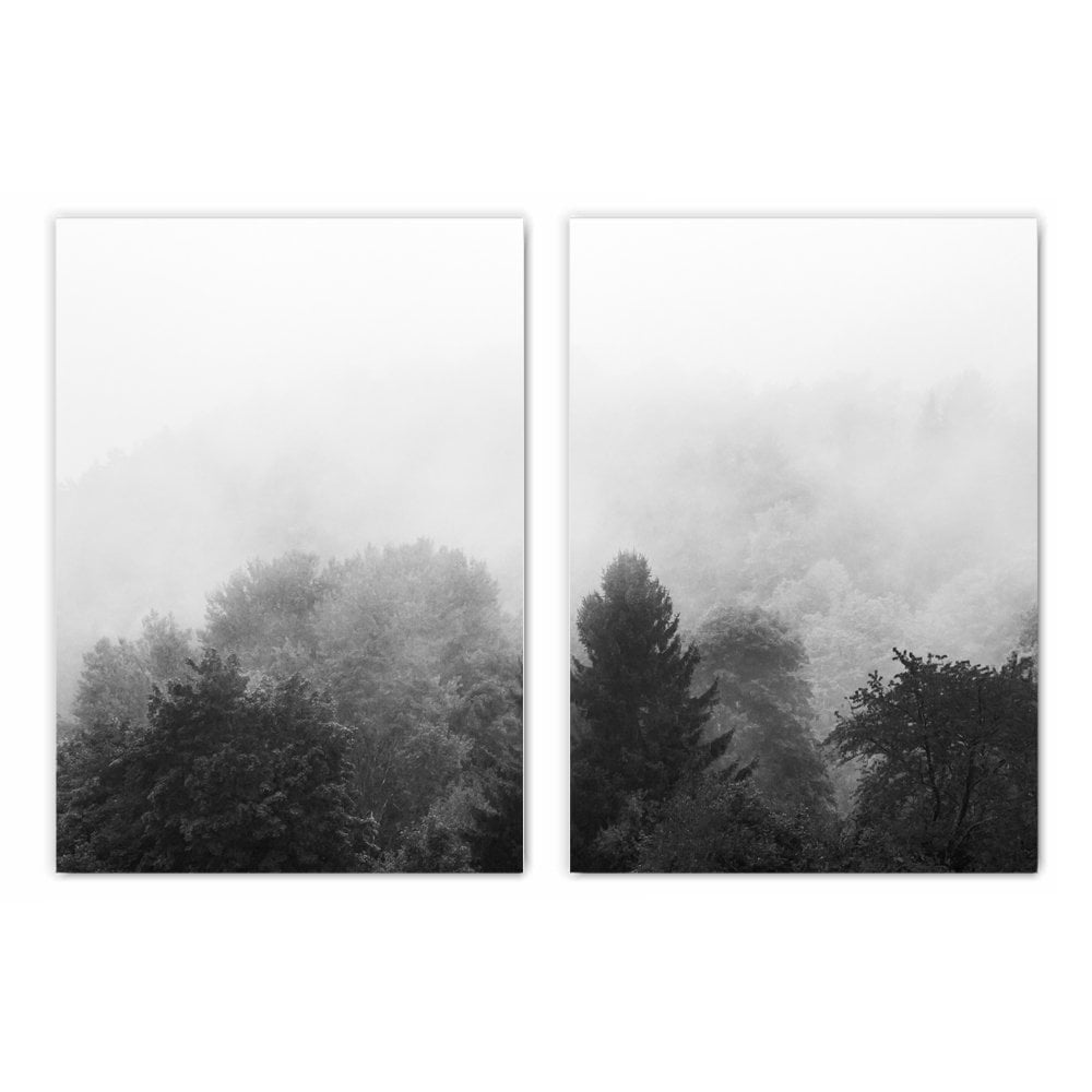 Foggy Forest Print Set of 2