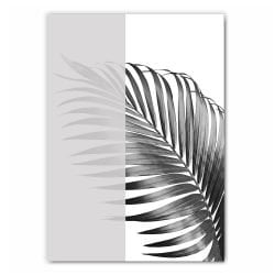 Greyscale Palm Leaf Print