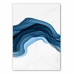 Abstract Blue Swirl Print 2