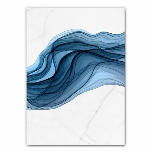 Abstract Blue Swirl Print 3