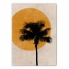 Palm Tree Silhouette Sun Print