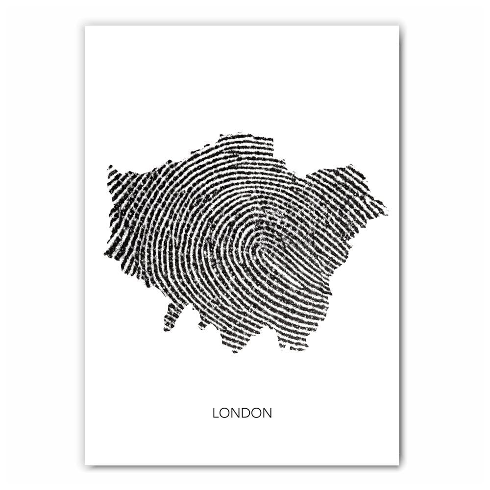 London Map Fingerprint Print