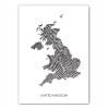 UK Map Fingerprint Print