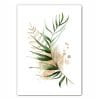 Green and Gold Palm Leaf Print