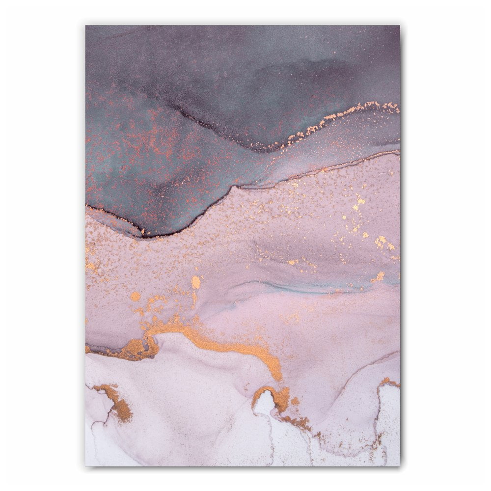 Pink Abstract Art Print Set - 2