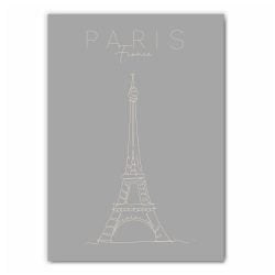Line Art Paris Eiffel Tower Print