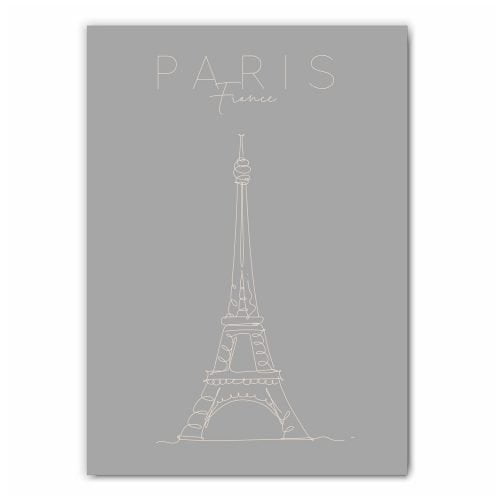 Line Art Paris Eiffel Tower Print