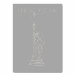 Line Art New York Statue of Liberty Print