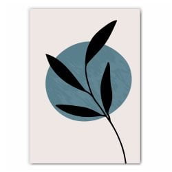 Abstract Leaf Silhouette Print