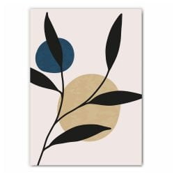 Abstract Leaves Silhouette Print