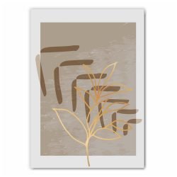 Neutral Gold Leaf Art Print