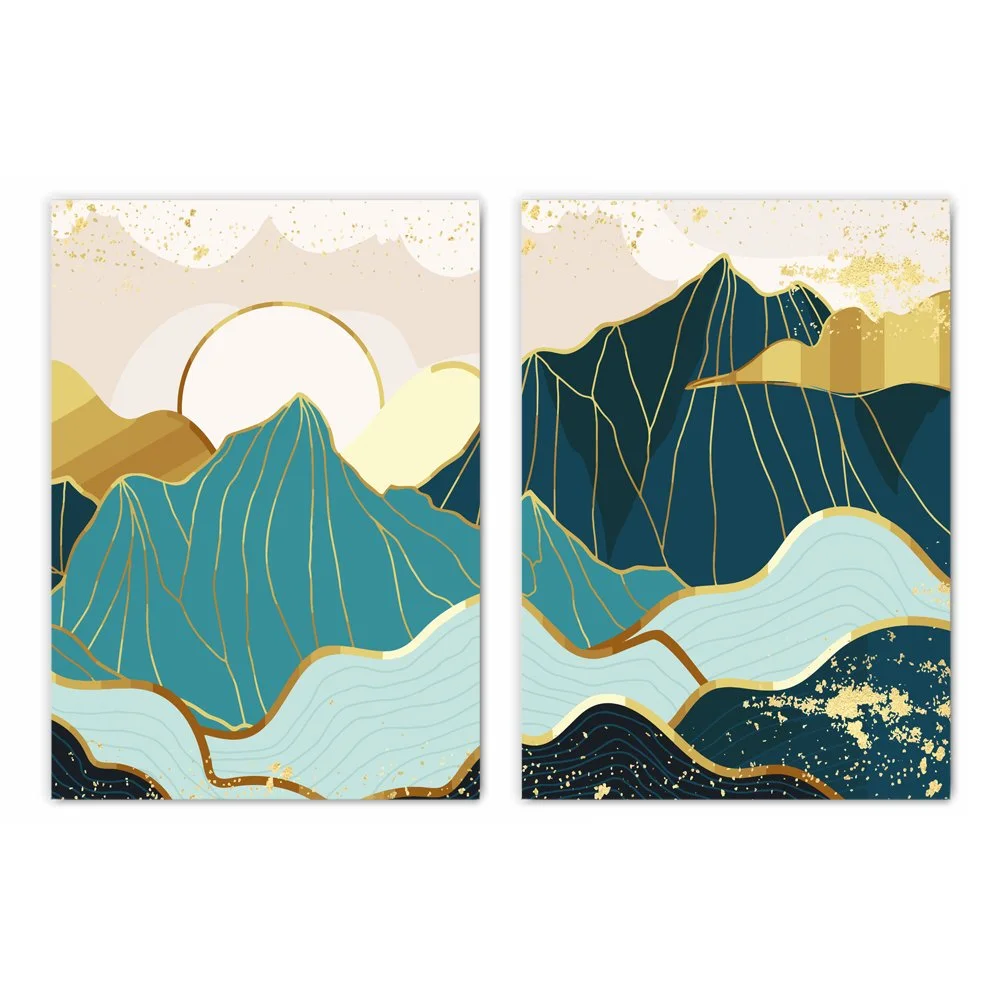 Nordic Mountains Print Set of 2