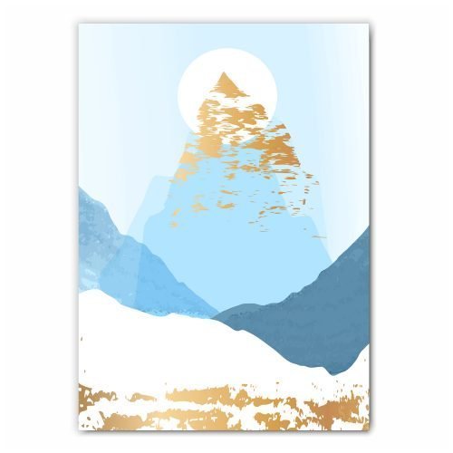 Abstract Alpine Mountain Print