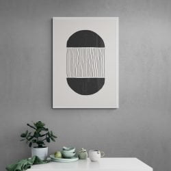 Abstract Shapes Art Print in white frame