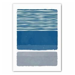 Blue and Grey Abstract Print