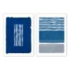 Blue and Grey Abstract Print Set of 2