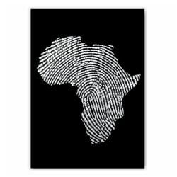 Africa Fingerprint Map Print