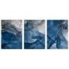 Abstract Blues Print Set of 3