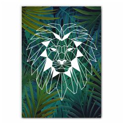 Geometric Lion Jungle Art Print