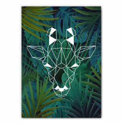 Geometric Giraffe Jungle Art Print