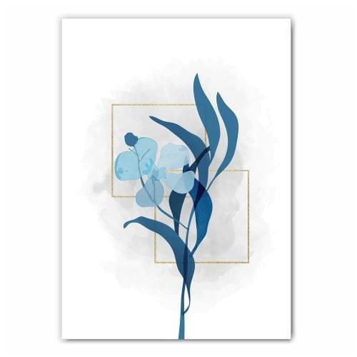 Blue Flower Wall Art Print
