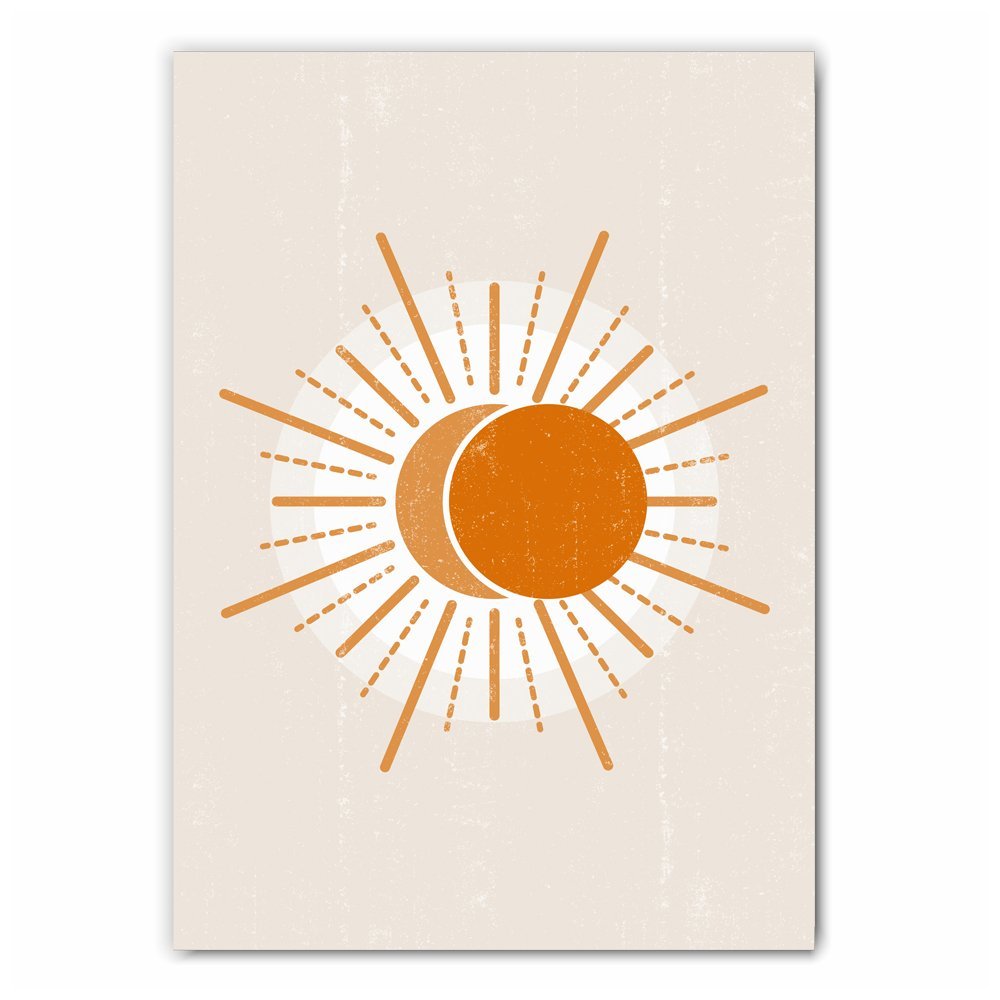 Boho Orange Sun Print
