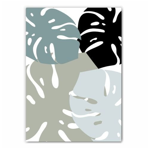 Abstract Tropical Leaves Print Set - 1