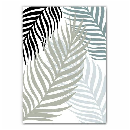 Abstract Tropical Leaves Print Set - 3