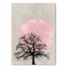 Pink Sun Tree Silhouette Print