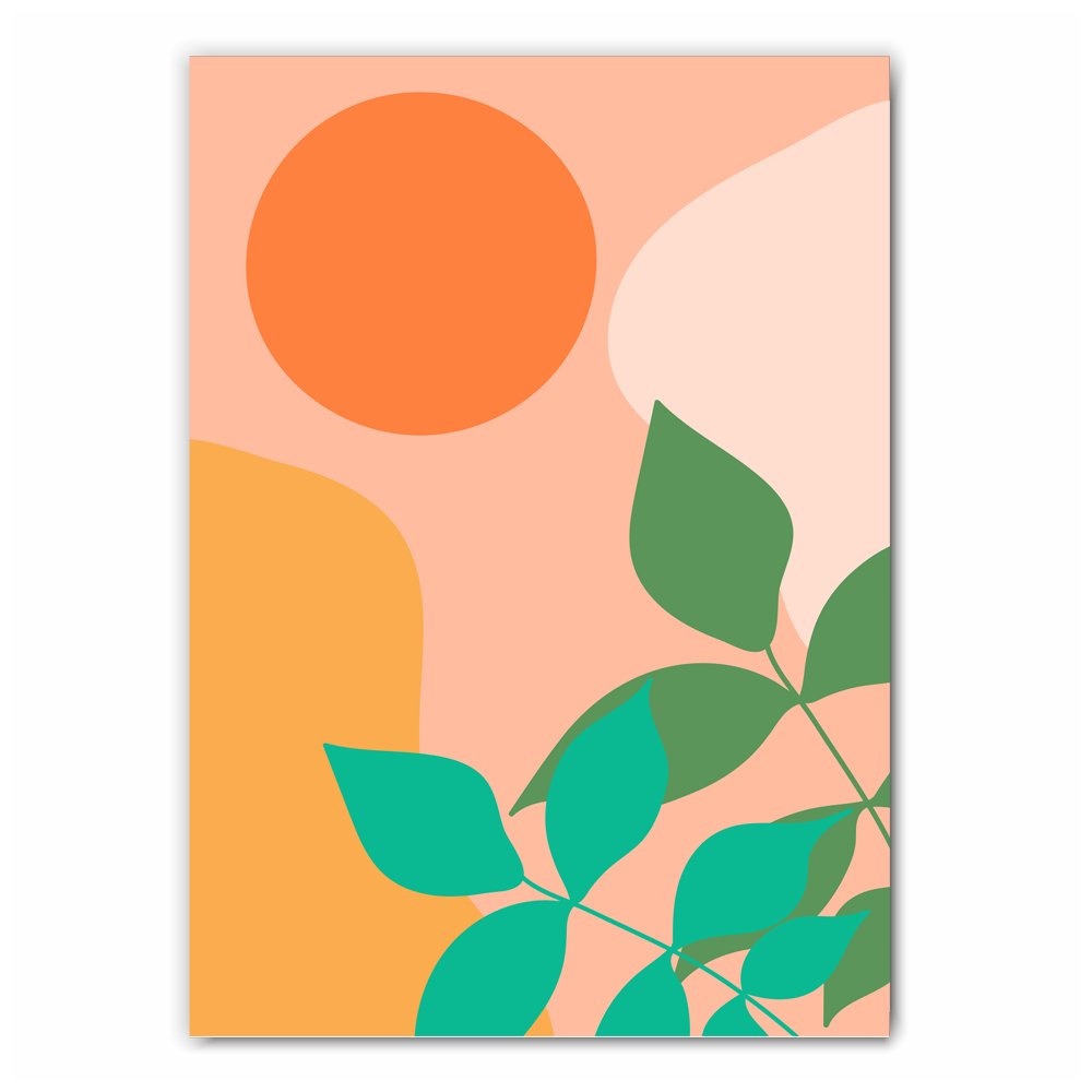 Colourful Boho Leaves Print 2