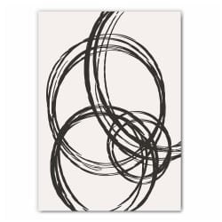 Black Rings Line Art Print Set - 2