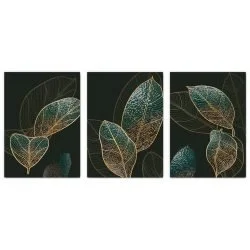 Abstract Gold Leaf Print Set of 3