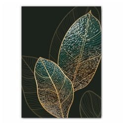 Abstract Gold Leaf Print Set - 2