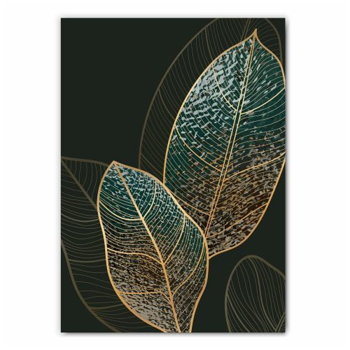 Abstract Gold Leaf Print