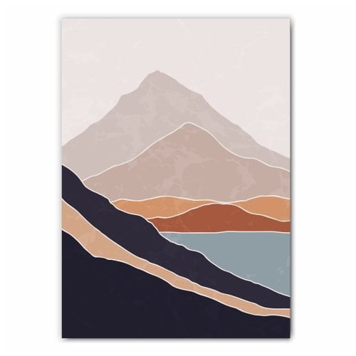 Boho Mountain Lake Print Set - 1