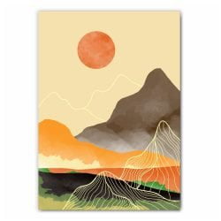 Abstract Mountain Tops Print Set - 2